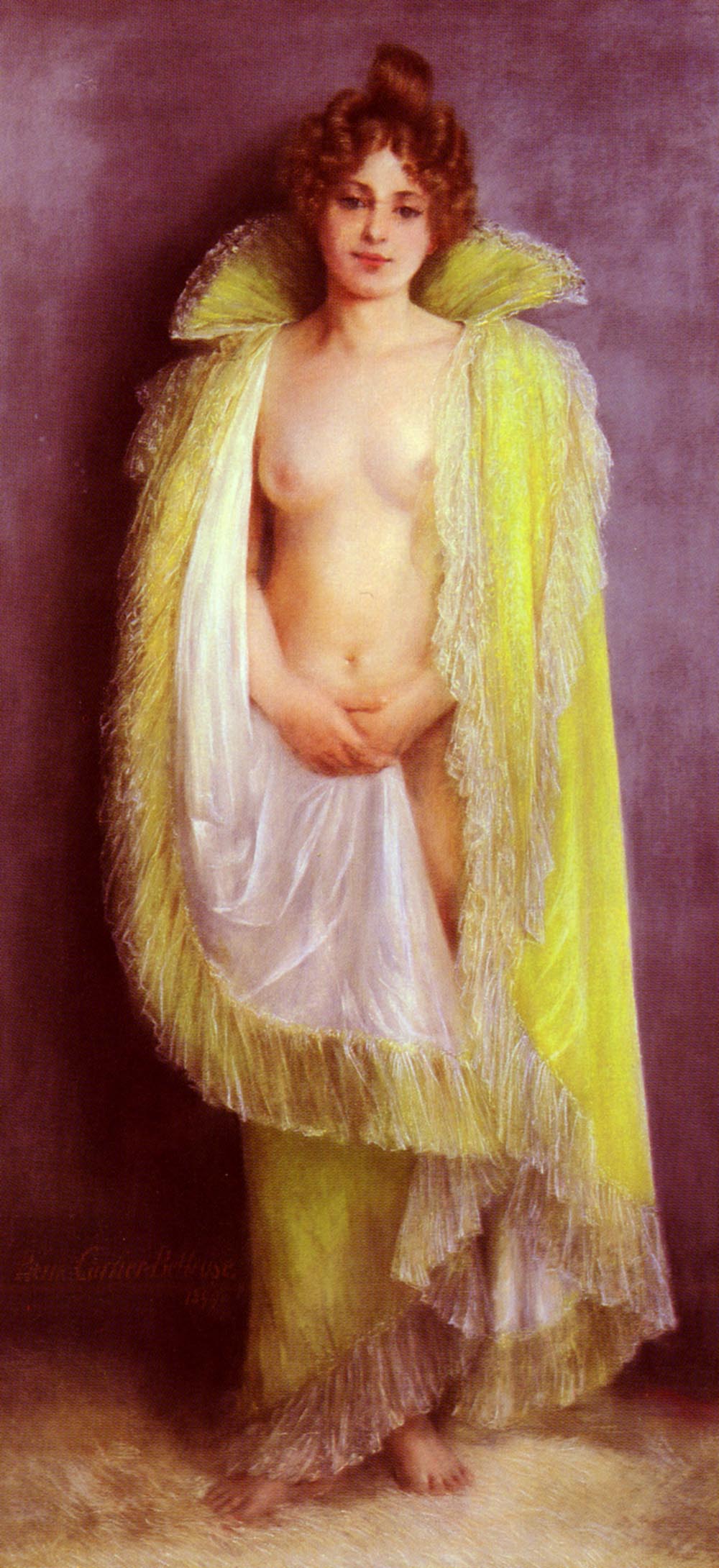 Femme en déshabillé vert by Pierre Carrier-Belleuse by Pierre Carrier-Belleuse
