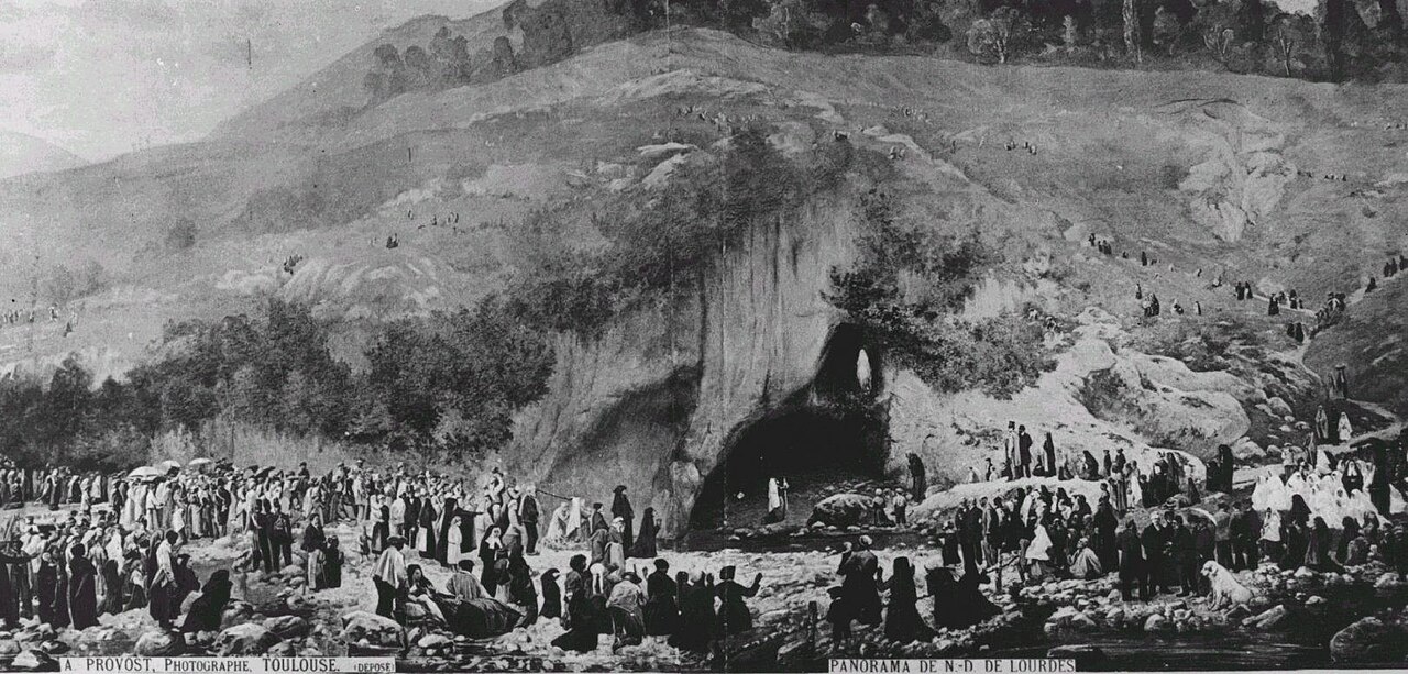 Panorama of Notre-Dame of Lourdes by Pierre Carrier-Belleuse