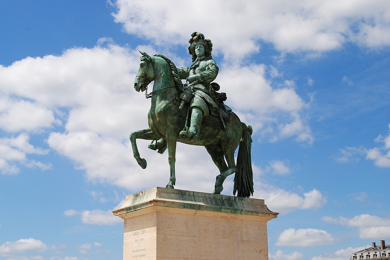 equestrian statue of Louis XIV by Pierre Cartellier