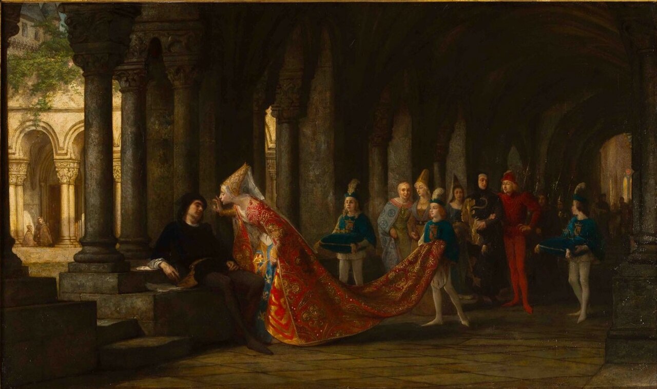 Alain Chartier and Margaret of Scotland by Pierre Charles Comte