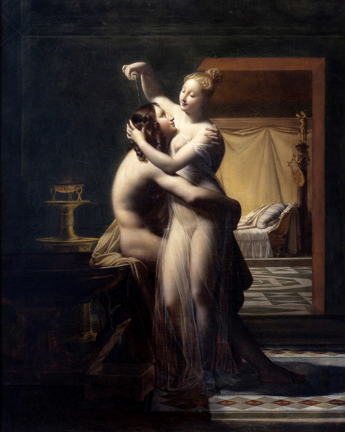 Hero and Leandre by Pierre Claude François Delorme