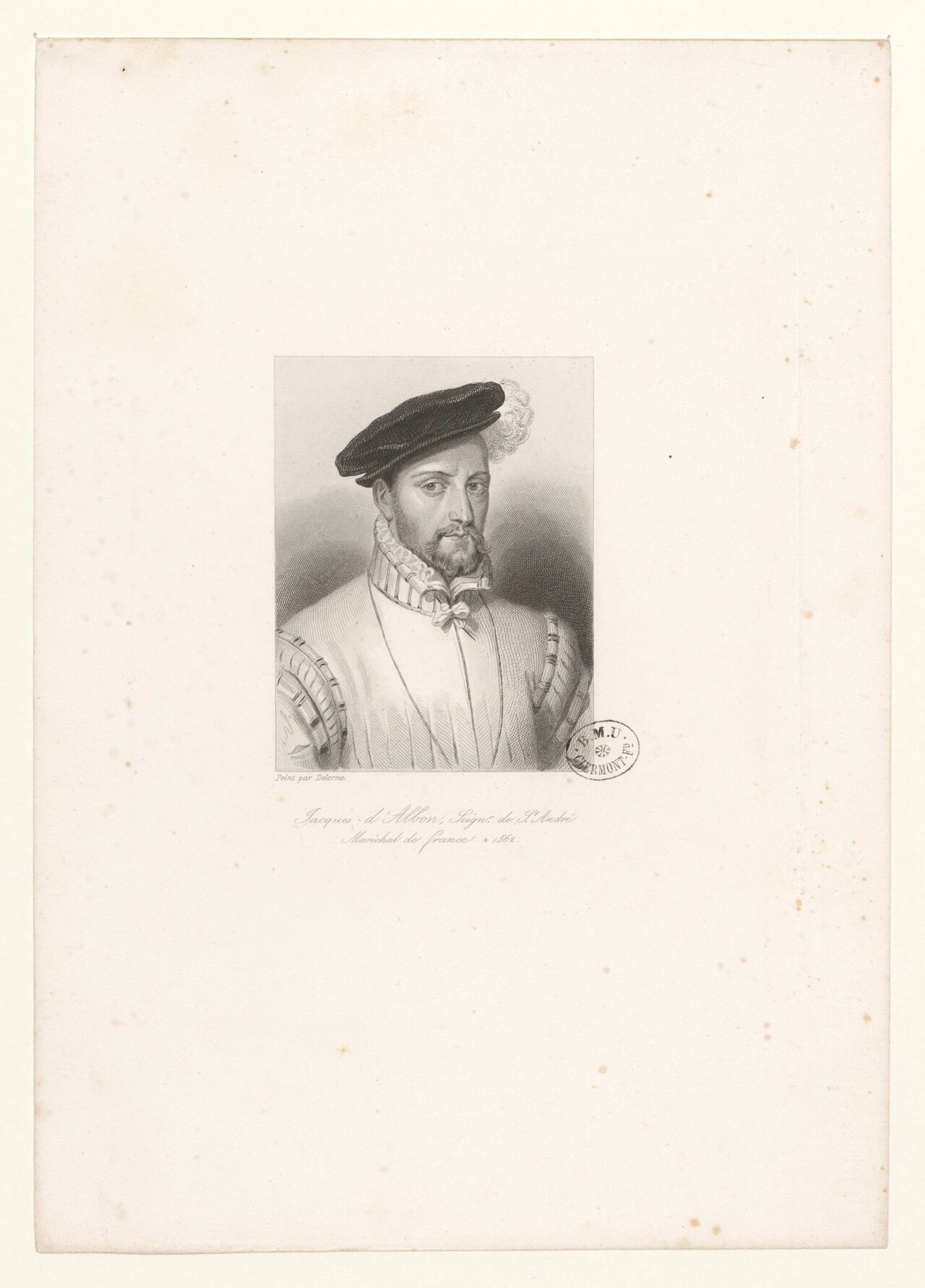 Jacques d'Albon, Seignr de St André : Maréchal de France + 1562 BOYER 14 by Pierre Claude François Delorme