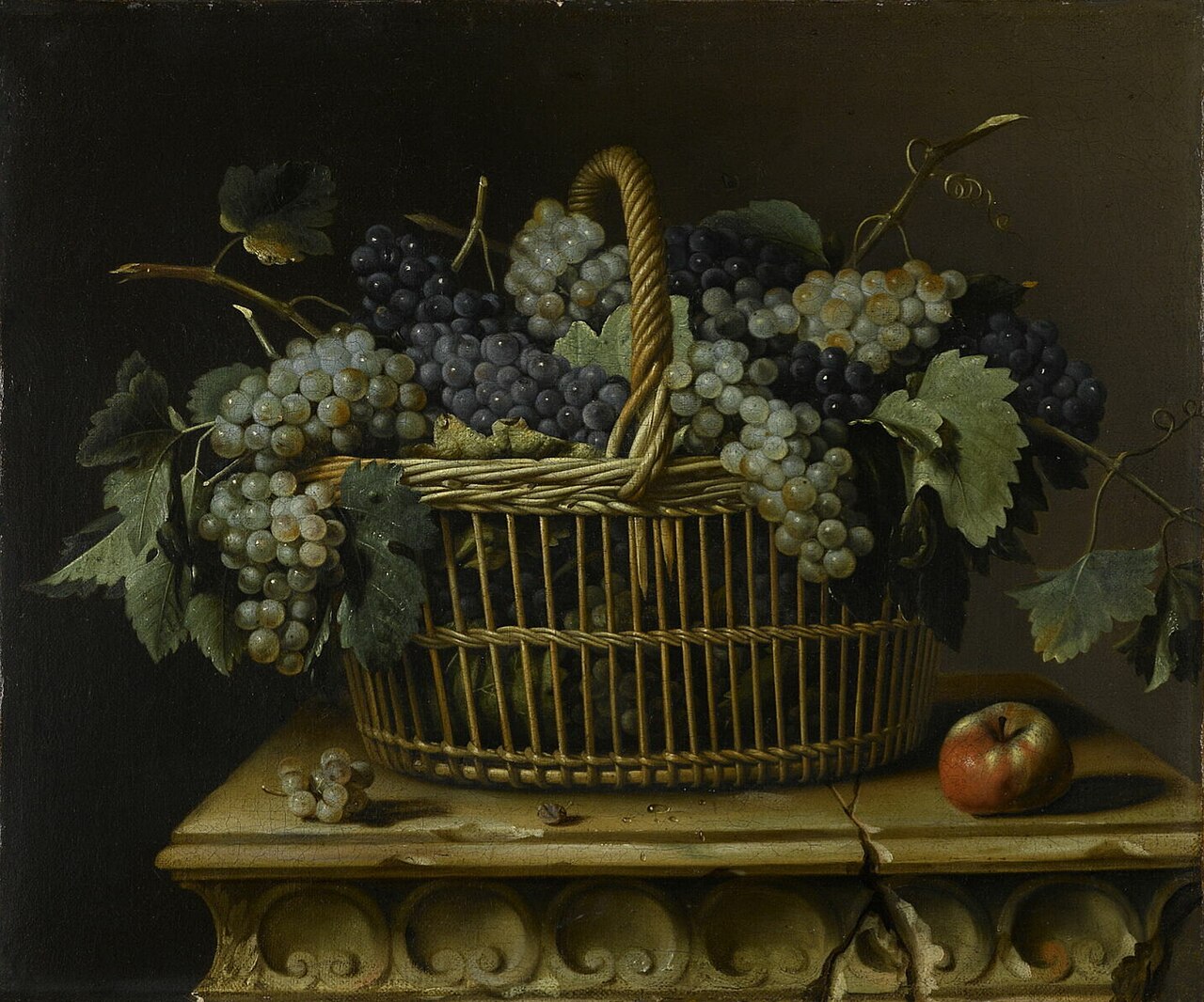 Basket of Grapes by Pierre Dupuis