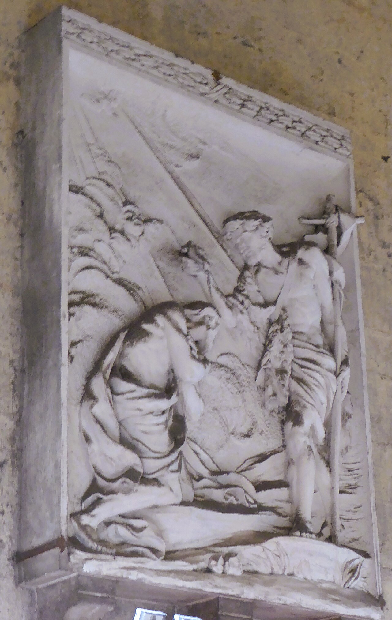 bas-relief The Baptism of Christ, Chartres Cathedral by Pierre-François Berruer