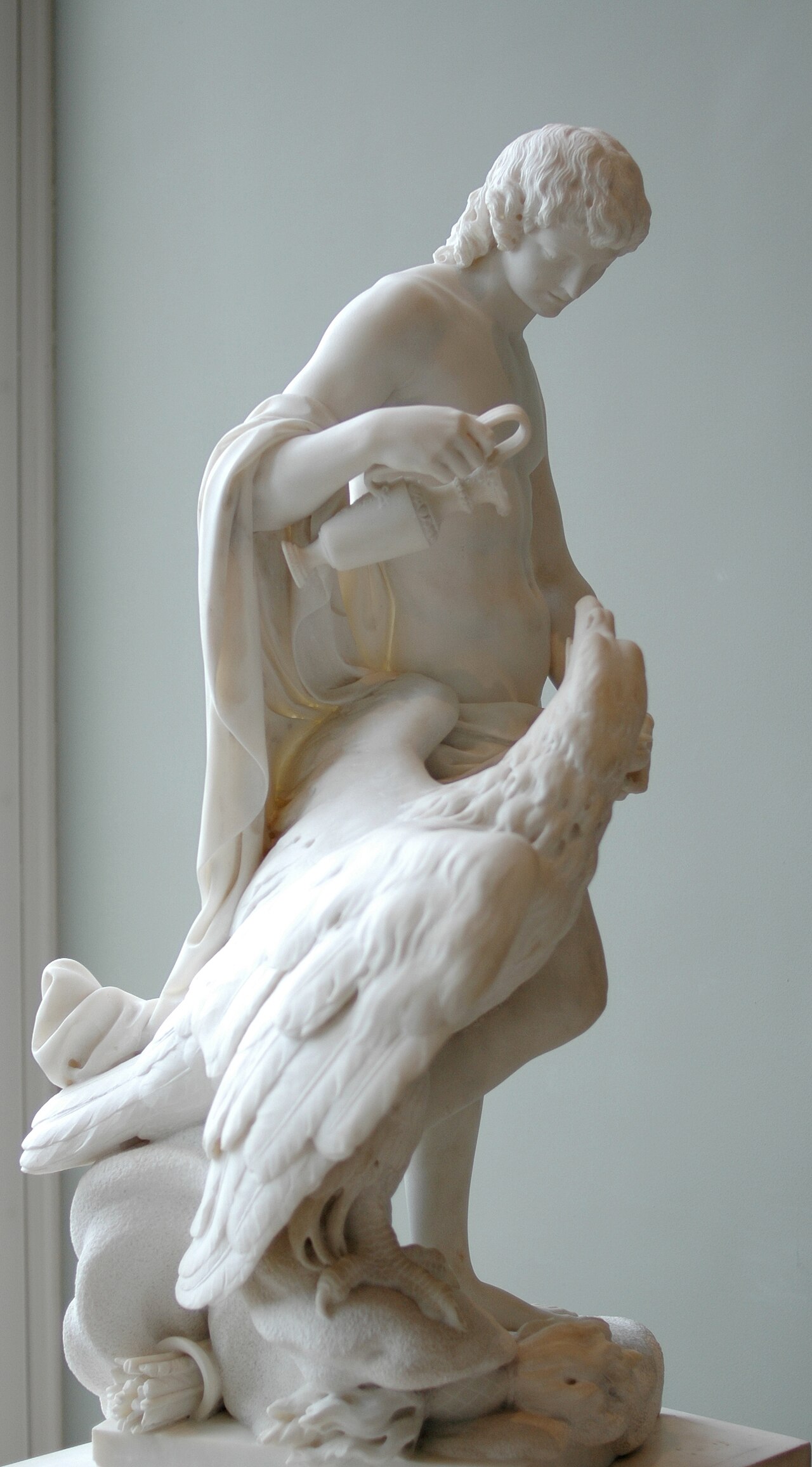 Ganymède versant le nectar à Jupiter changé en aigle, Julien by Pierre Julien