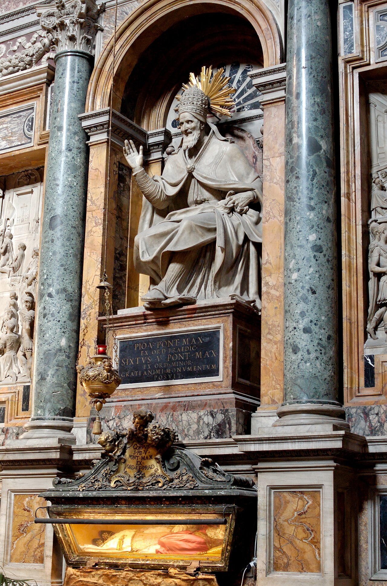 Tomb of Pius V by Pierre Le Gros the Younger