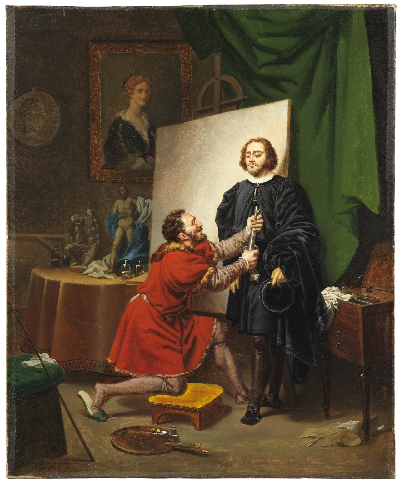 Aretino in the Studio of Tintoretto by Pierre-Nolasque Bergeret