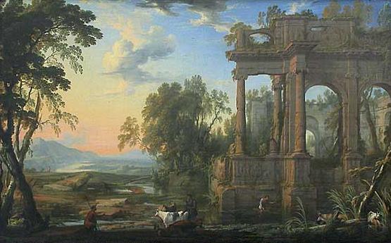 Landscape with Ruins and a Pastor by Pierre Patel