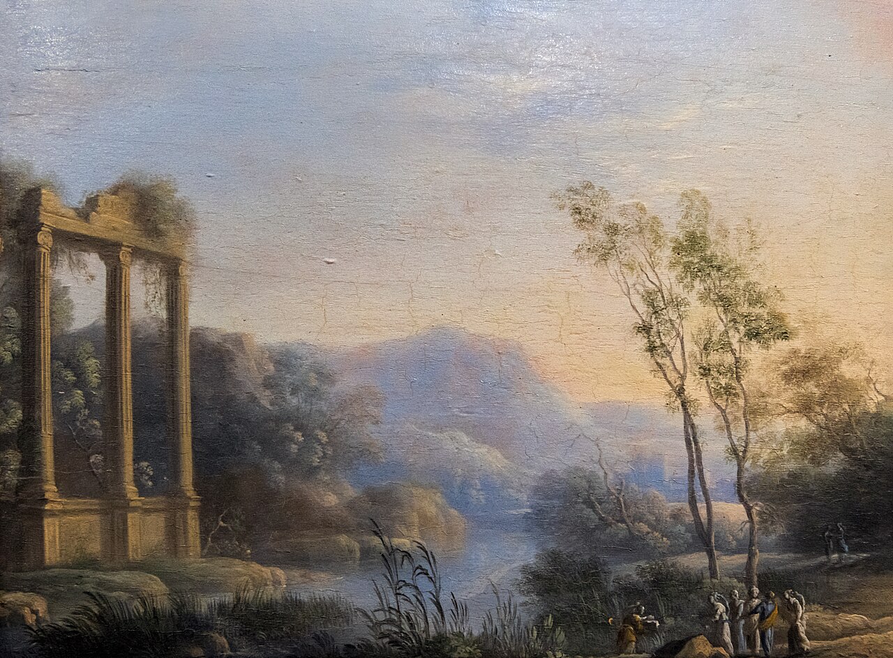 Pierre Patel - Paysage avec Moïse sauvé des eaux by Pierre Patel