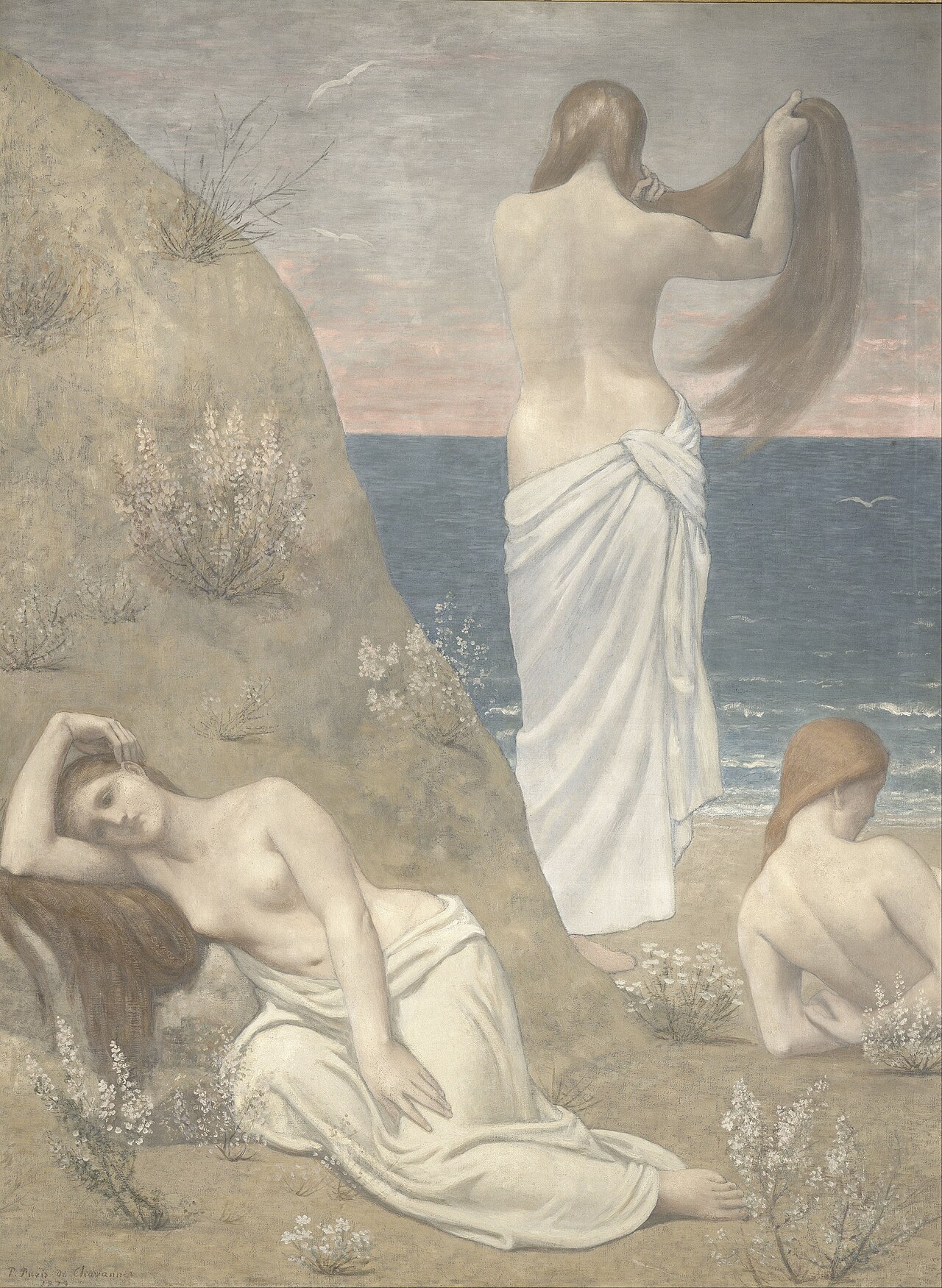 Jeunes Filles au bord de la mer by Pierre Puvis de Chavannes