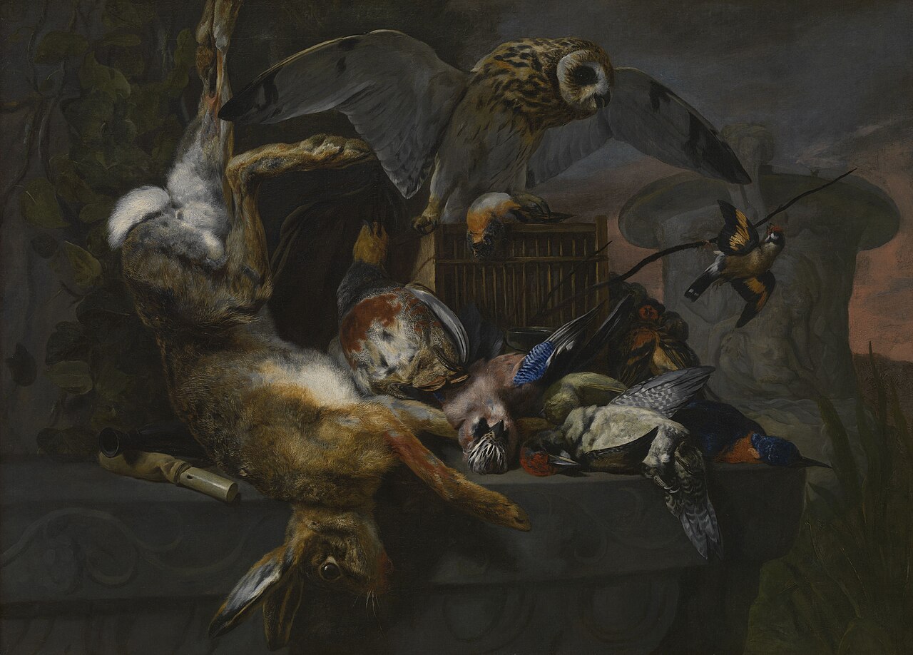 Still life with owl by Pieter Boel