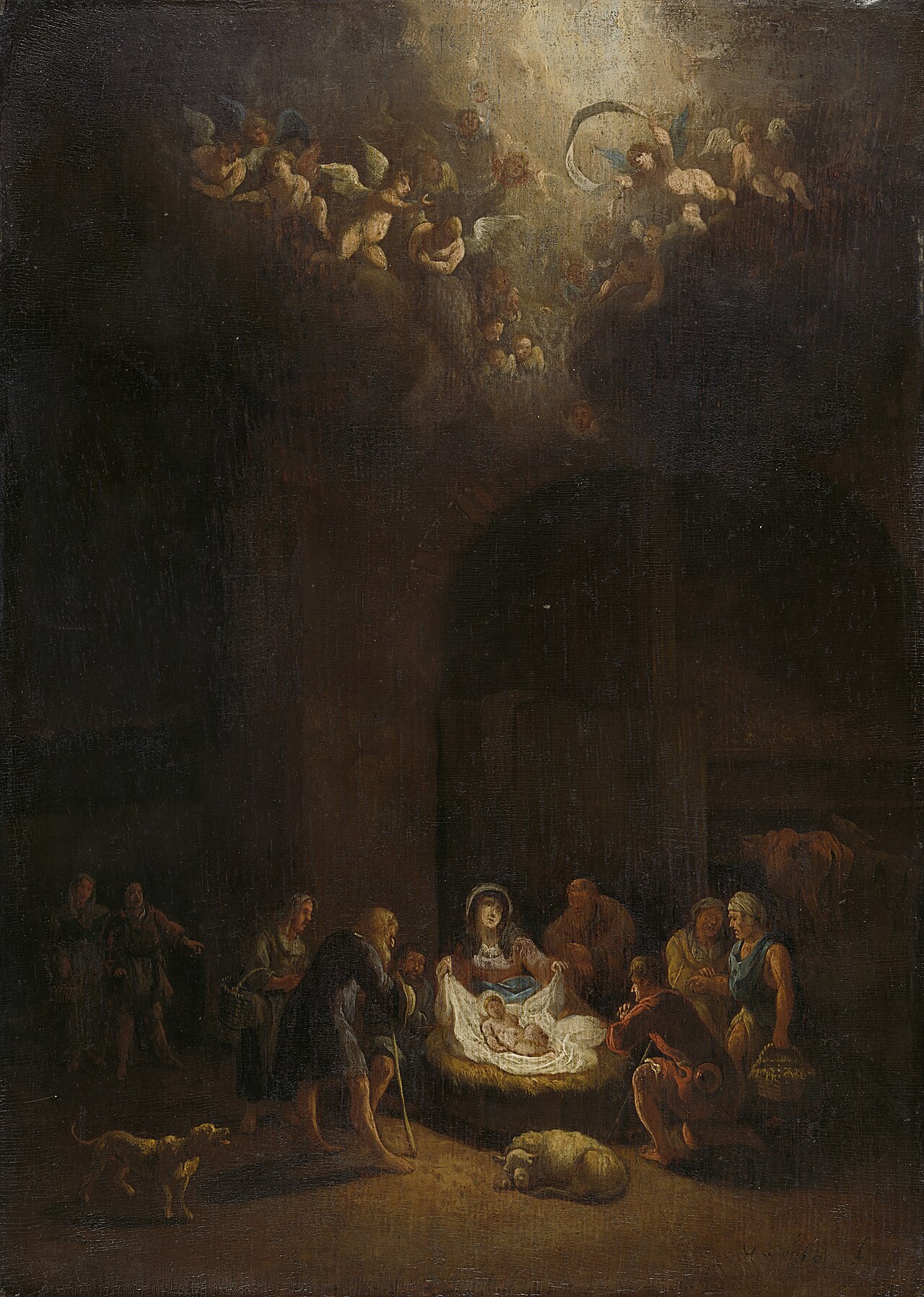 The adoration of the shepherds by Pieter Bout