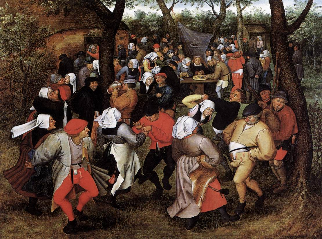 Wedding dance in open air by Pieter Brueghel the Younger