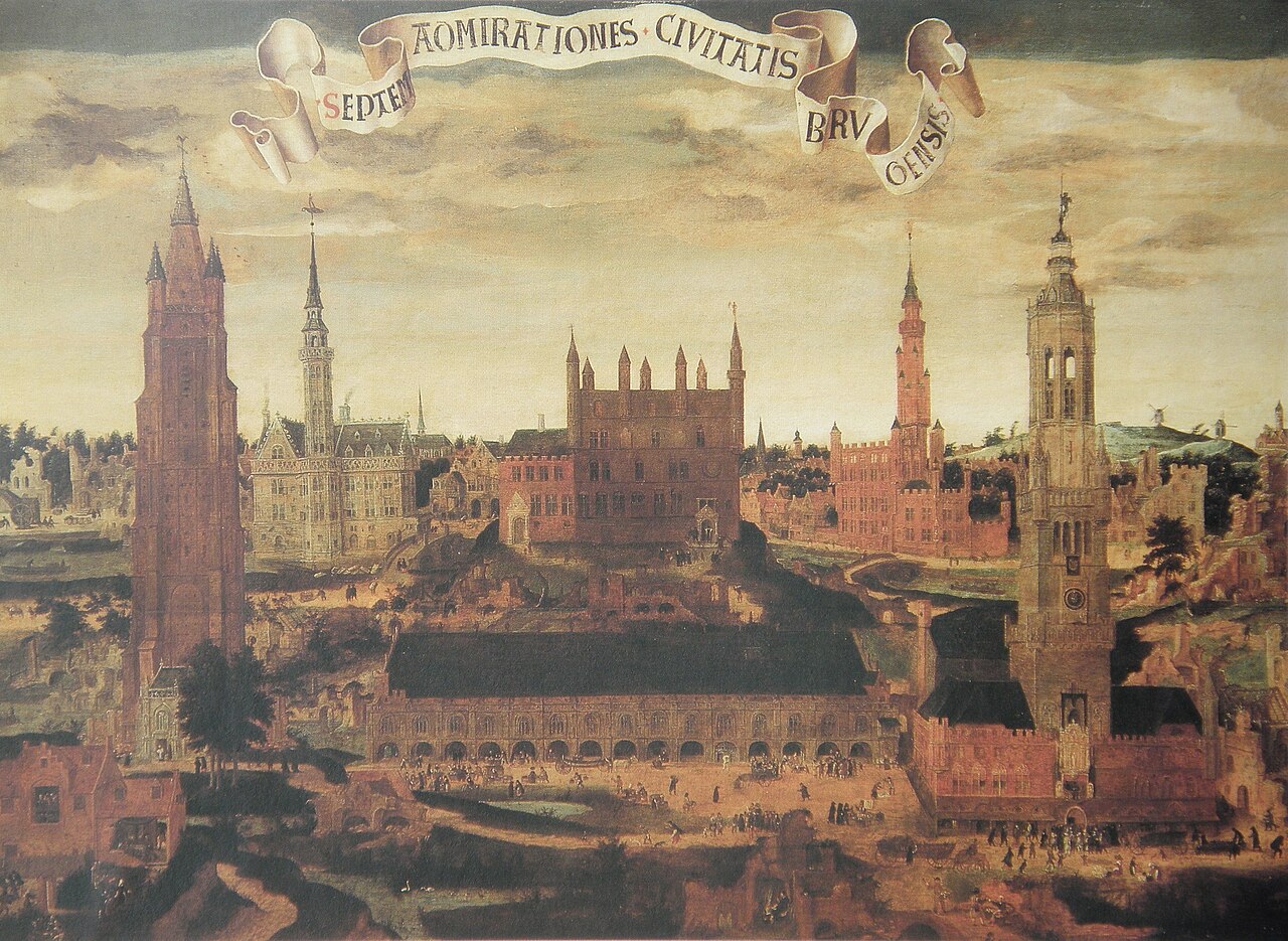 Cityscape of Bruges, called The Seven Wonders of Bruges by Pieter Claeissens the Elder