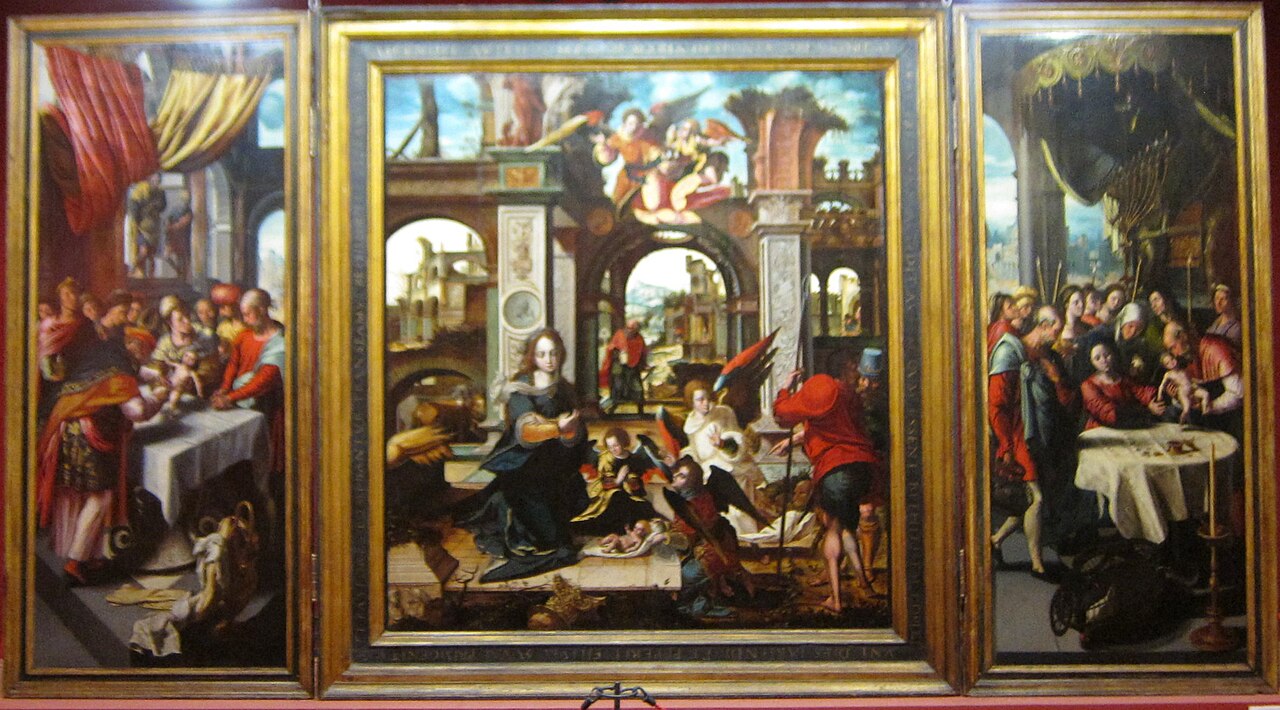 Triptych of Nava and Grimon by Pieter Coecke van Aelst