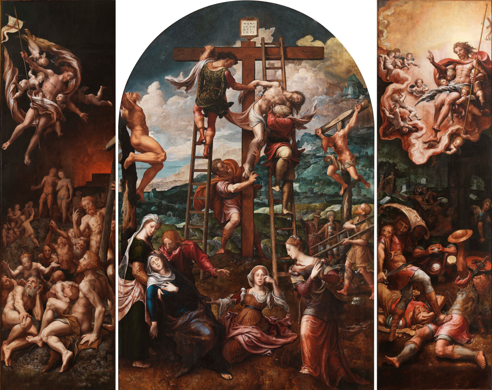 Triptych of the Descent from the Cross (Pieter Coecke van Aelst) by Pieter Coecke van Aelst