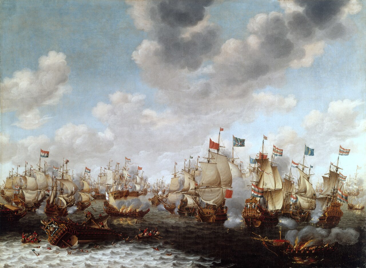 The Four Days Fight, 1-4 June 1666 by Pieter Cornelisz van Soest