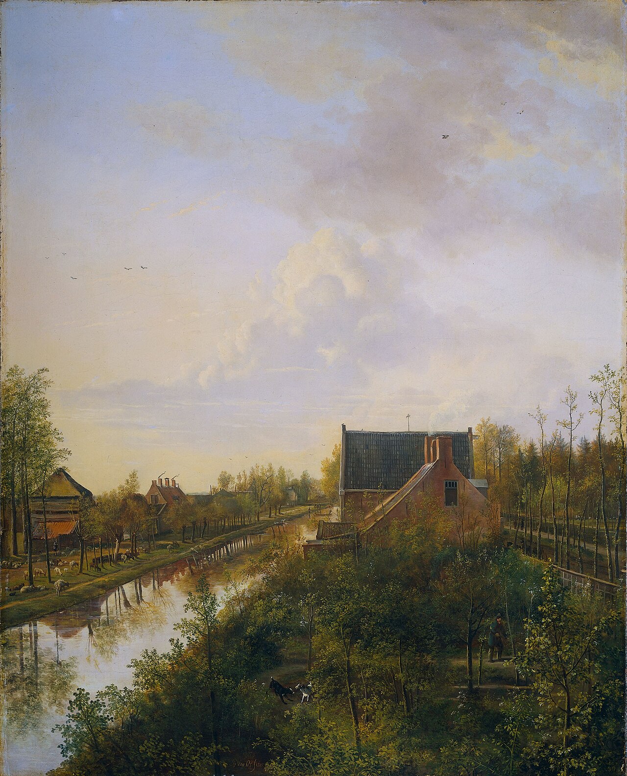 The canal at 's-Graveland by Pieter Gerardus van Os