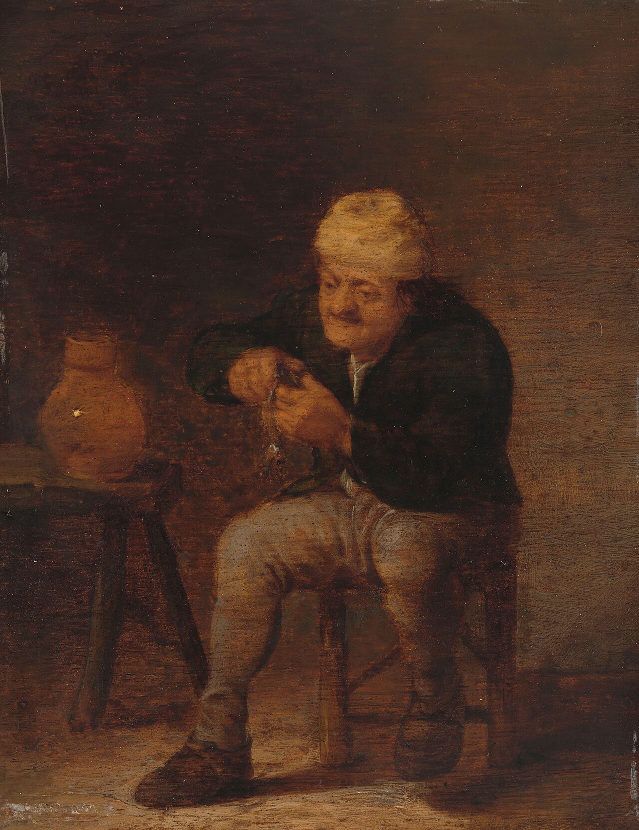 The herring eater by Pieter Hermansz Verelst