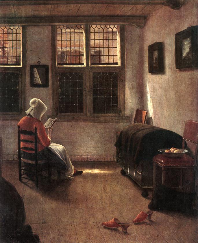 Reading Woman by Pieter Janssens Elinga