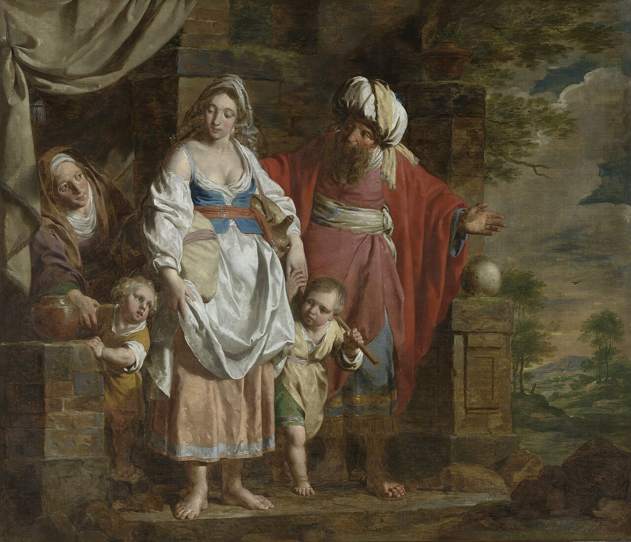 Hagar and Ishmael Banished by Abraham by Pieter Jozef Verhaghen