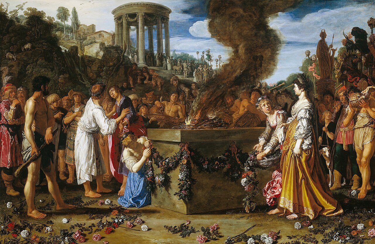 Orestes and Pylades Disputing at the Altar by Pieter Lastman