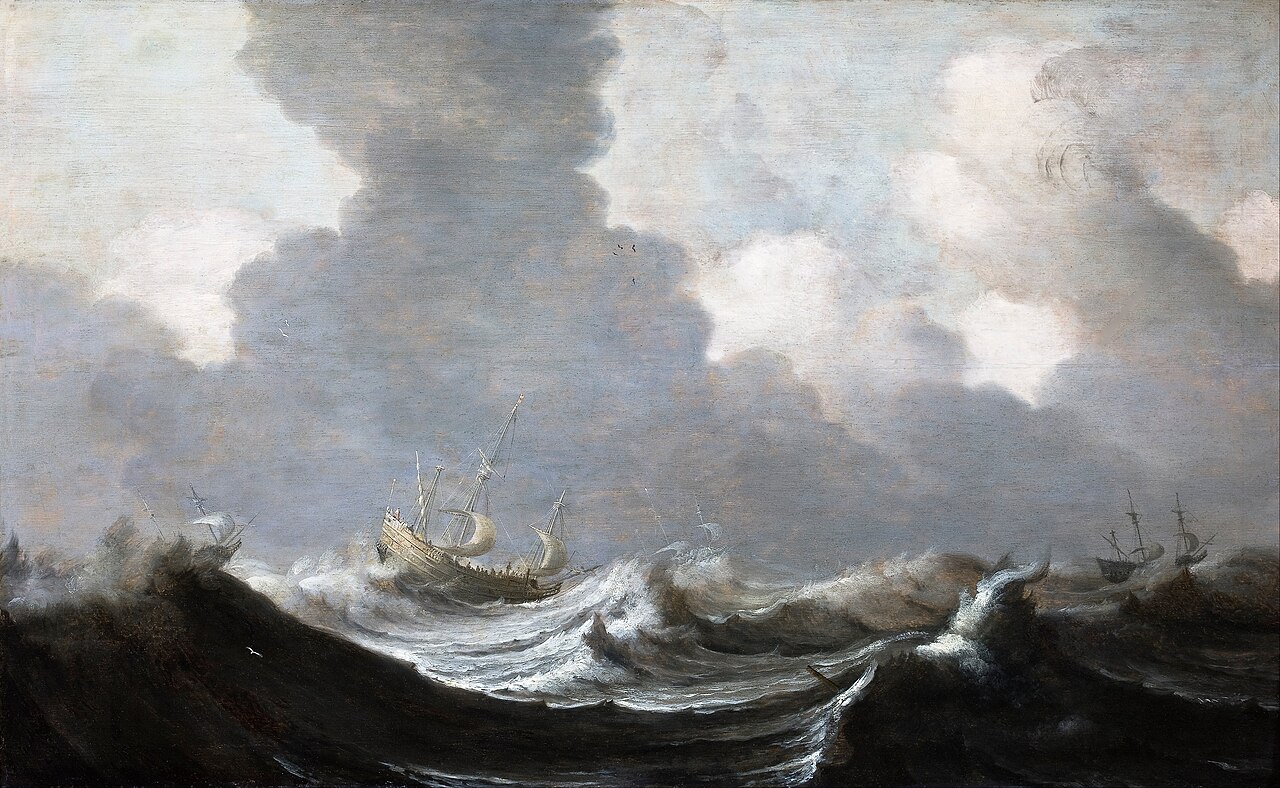 Four Vessels Running Before a Gale by Pieter Mulier the Elder