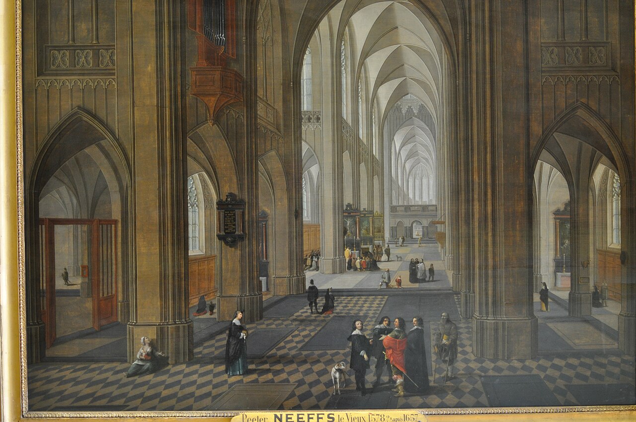 Interior of a Church, Inspired by the Antwerp Cathedral by Pieter Neefs the Elder