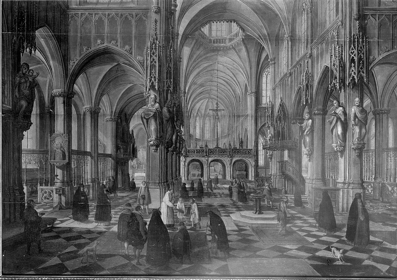 Interior of a Gothic church by Pieter Neefs the Elder