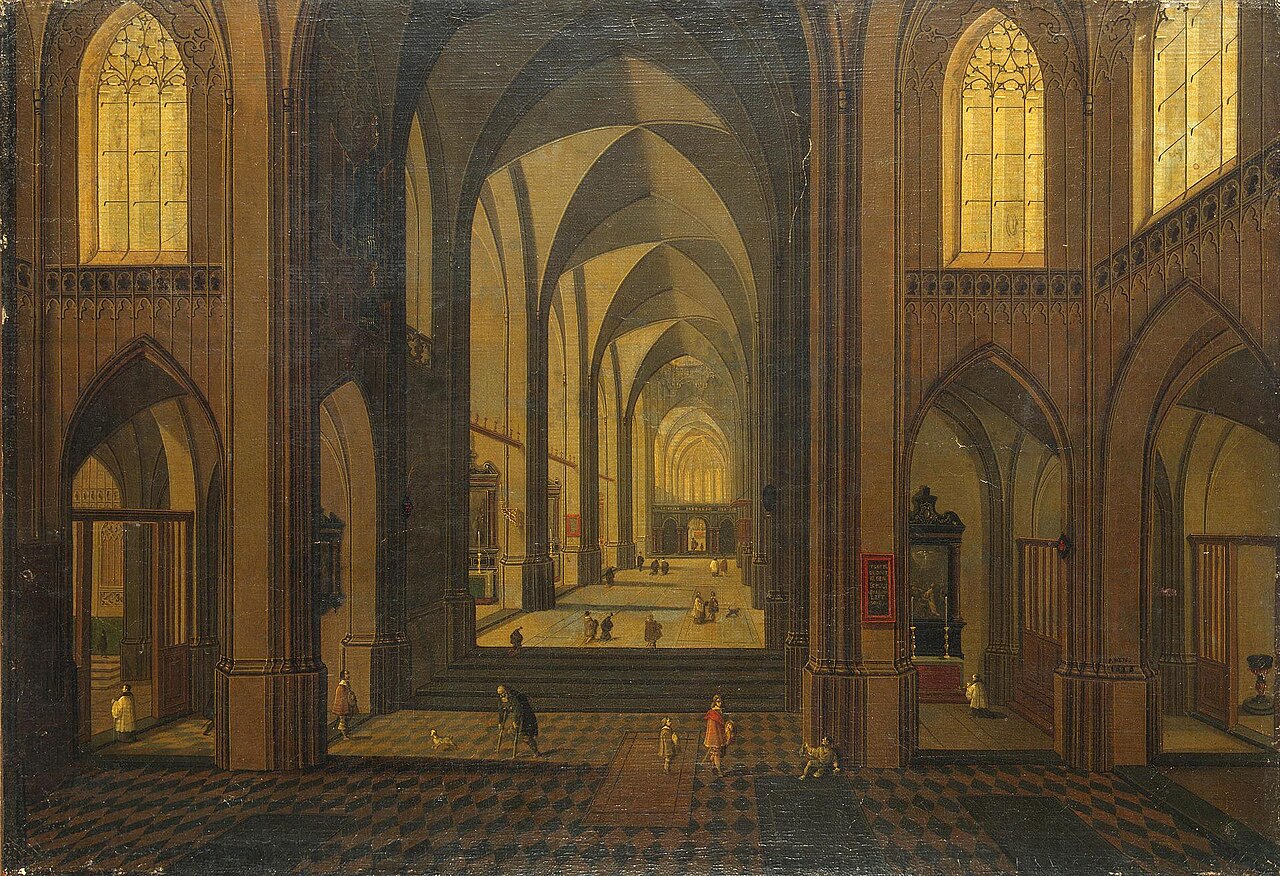 Interior of St Charles Borromeo Church in Antwerp by Pieter Neefs the Younger