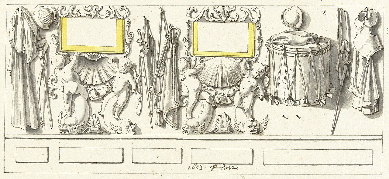 Interior decoration of the States Yacht of Holland by Pieter Post