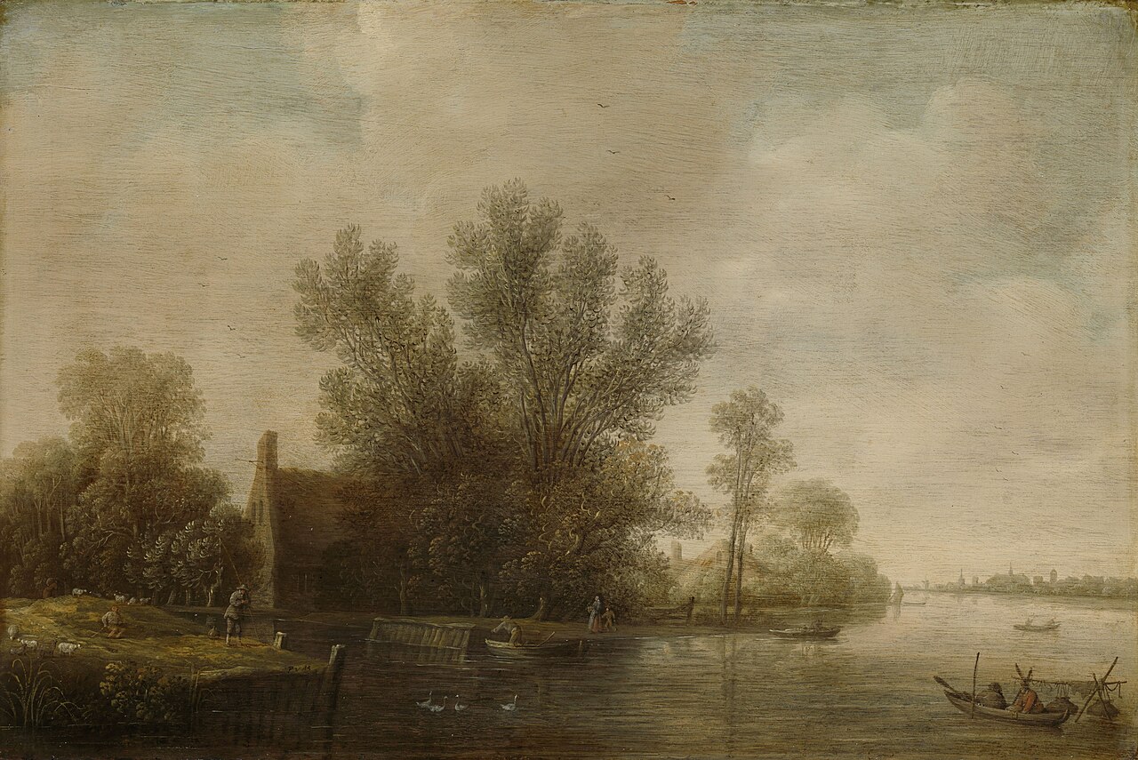 River landscape by Pieter van Asch