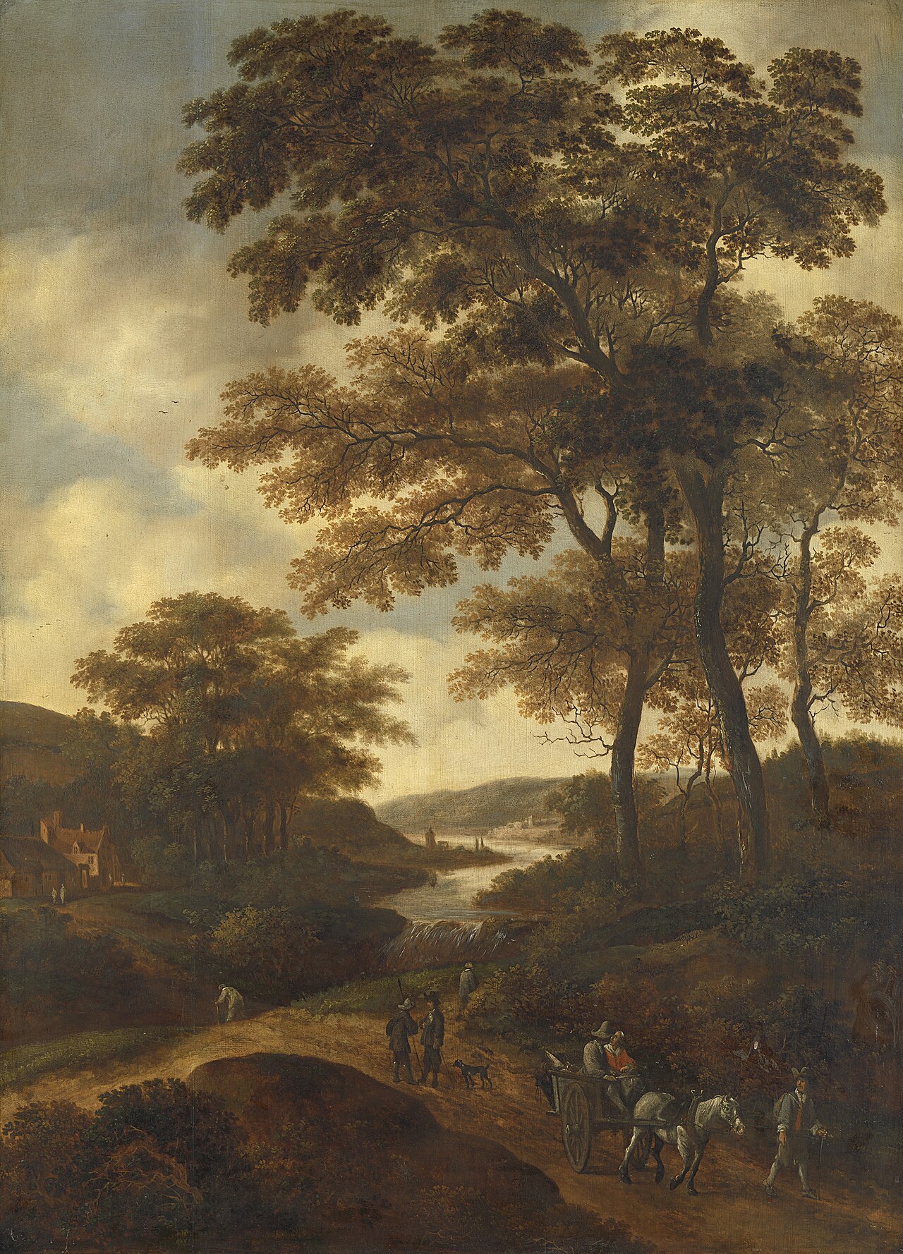 Wooded landscape by Pieter van Asch