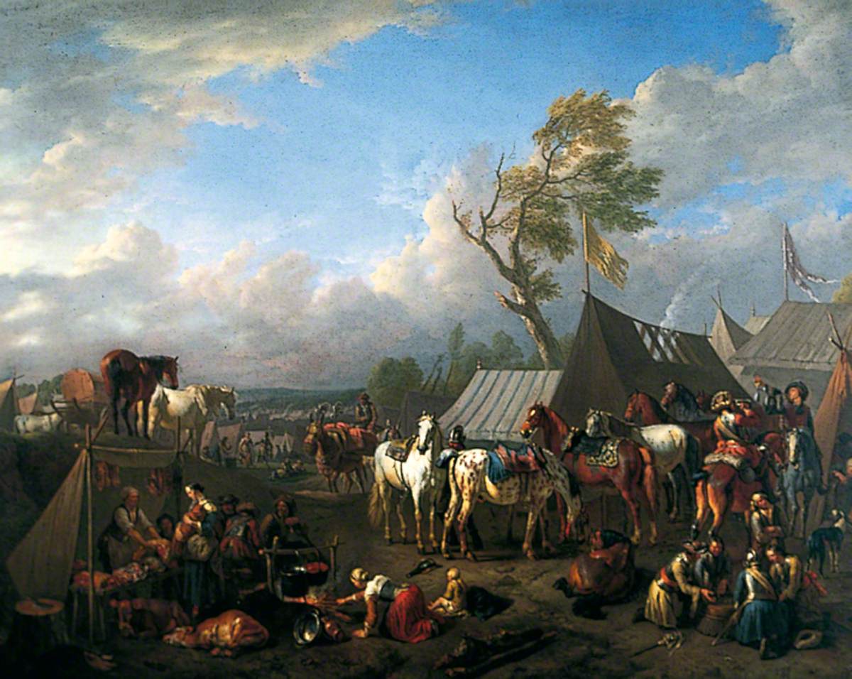 Military Encampment by Pieter van Bloemen