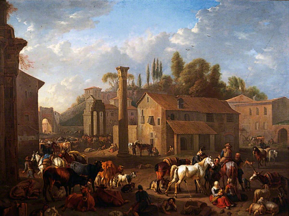 Soldiers Resting in a Village by Pieter van Bloemen