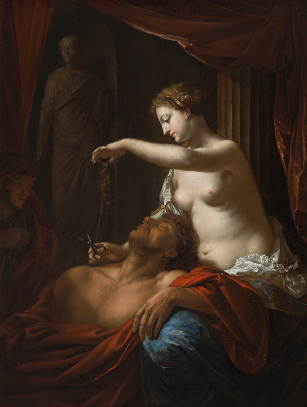 Samson and Delilah (Judges 16: 4-20) - cpy after Adriaen van der Werff by Pieter van der Werff