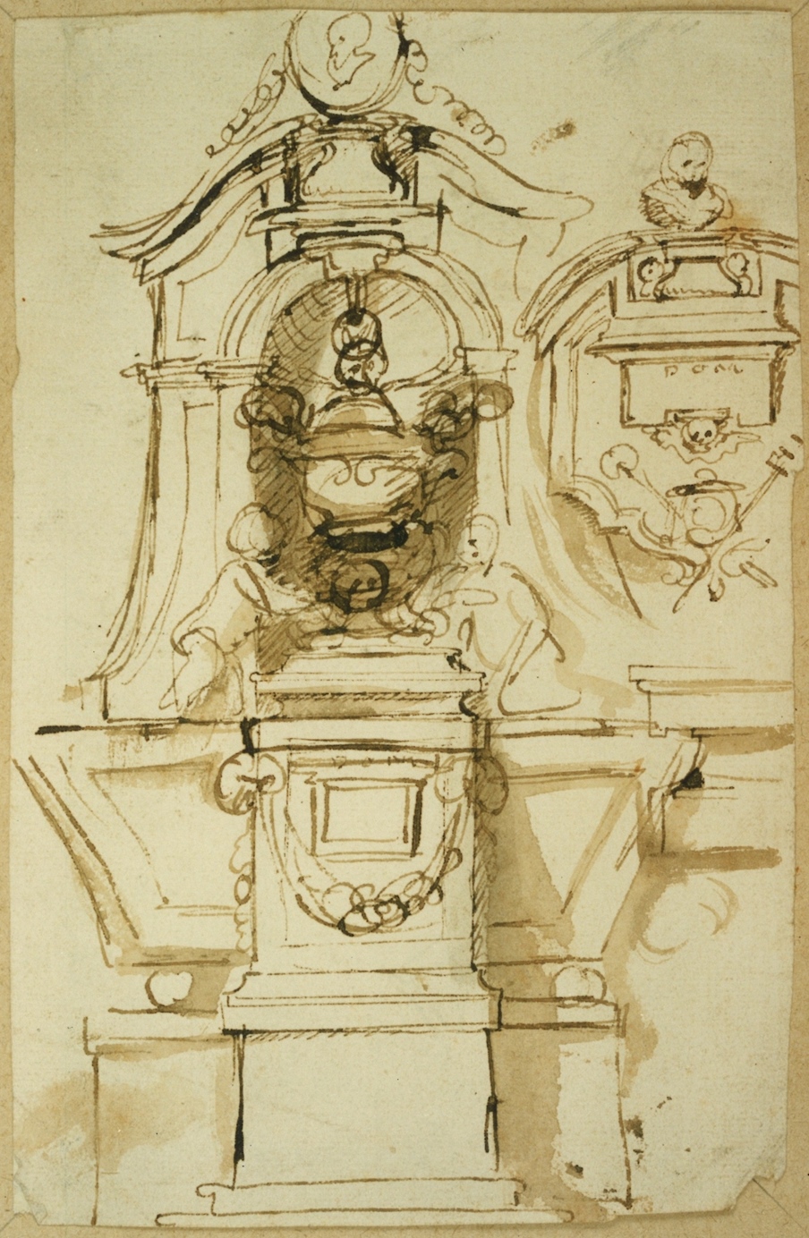 Preliminary sketches for two tombs by Pieter Verbrugghen the Elder