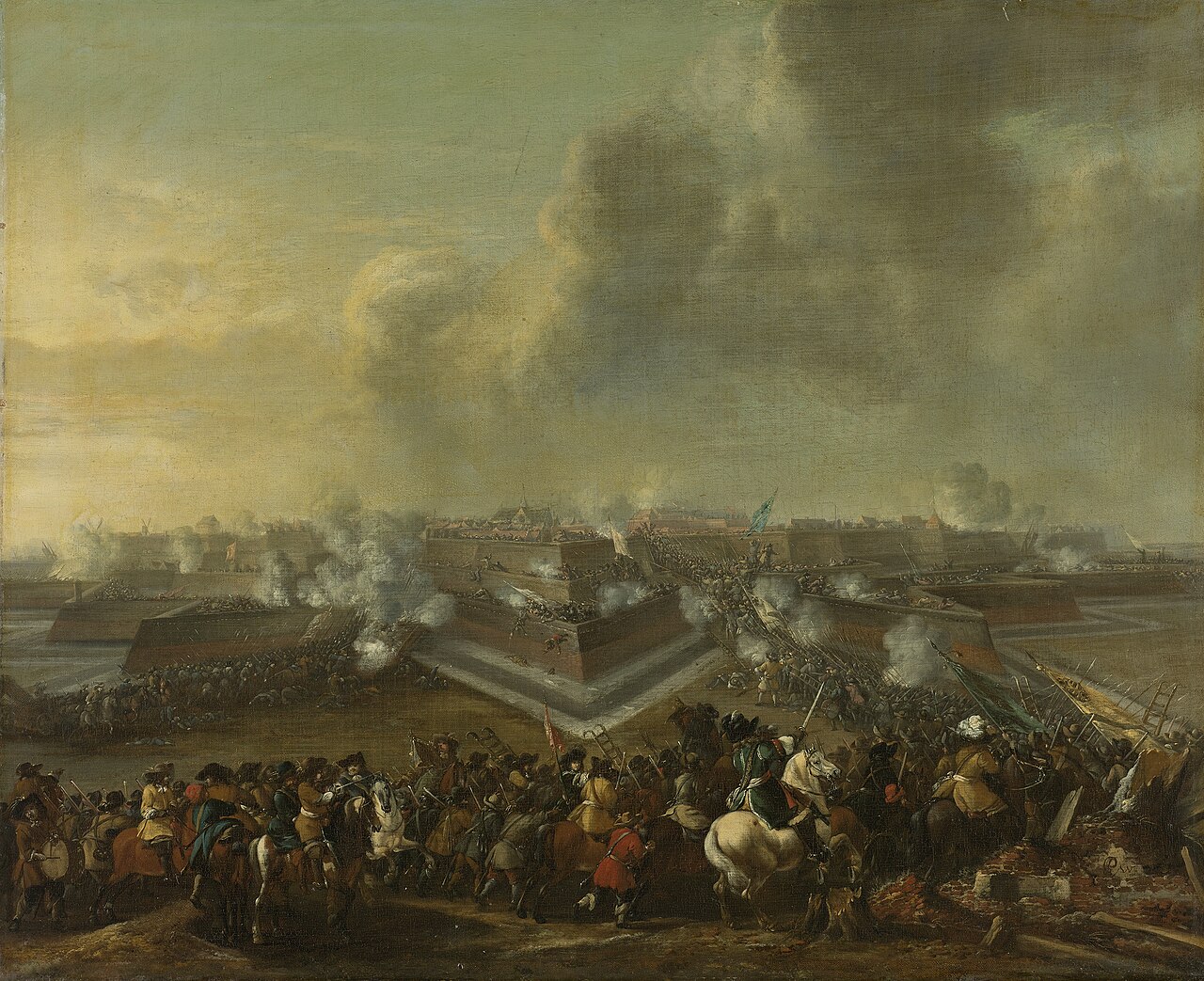 The storming of Coevoorden, 30 december 1672 by Pieter Wouwerman