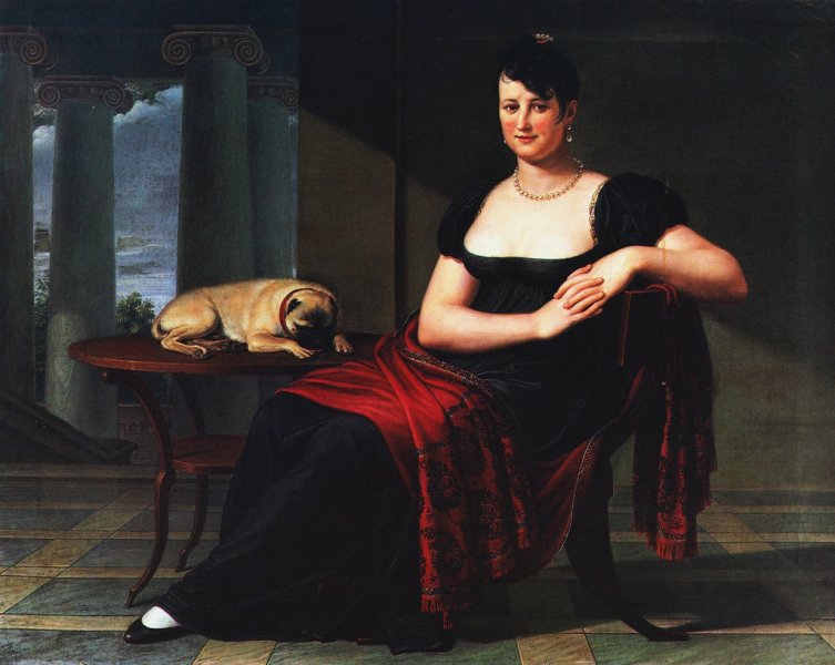 Porträt der Elena Mastiani Brunacci by Pietro Benvenuti