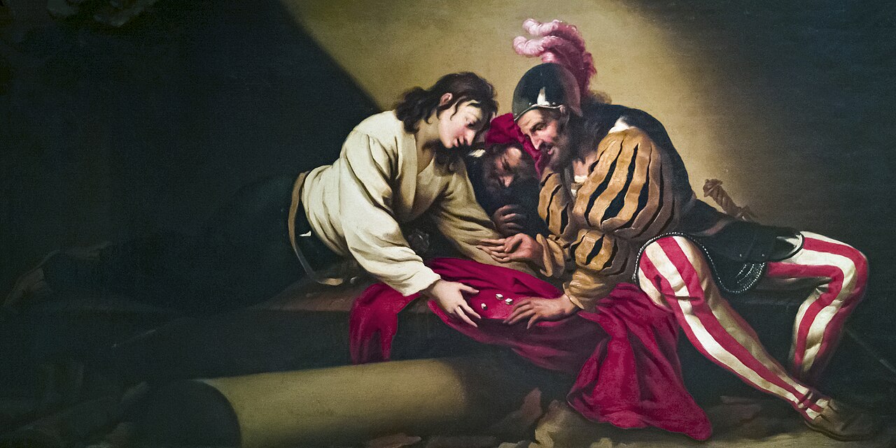 Soldiers playing dice by Pietro della Vecchia