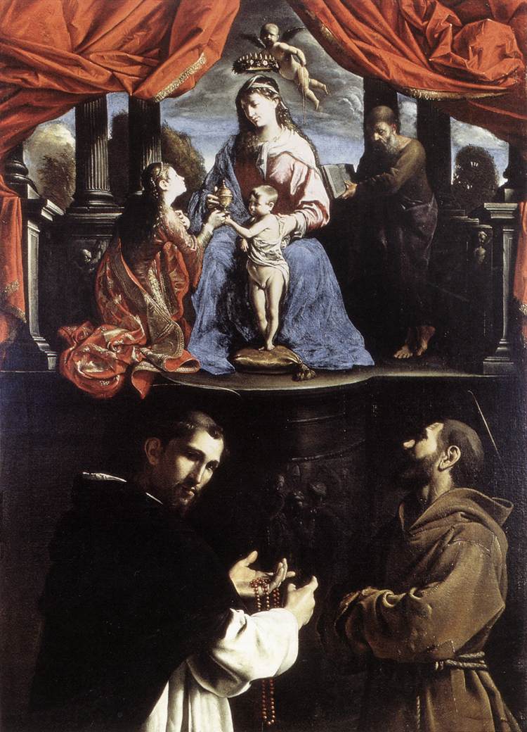 Mystical marriage of Saint Catherine by Pietro Paolini