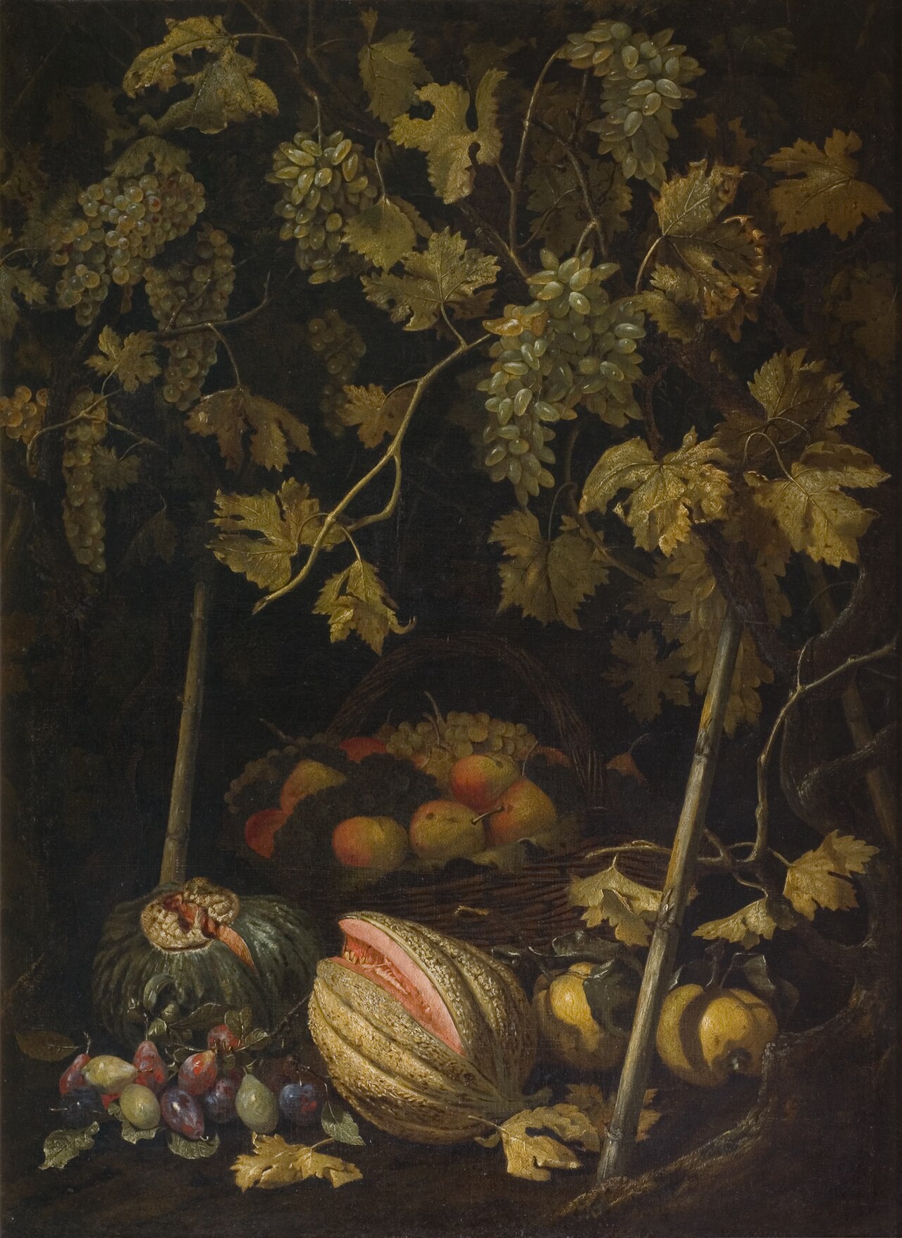 Still Life with Fruit and Vine by Pietro Paolo Bonzi