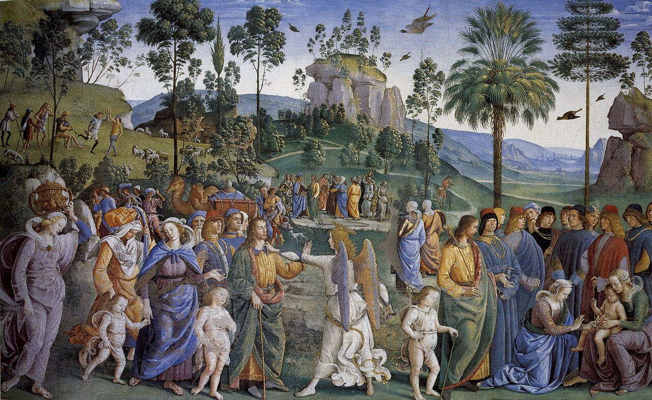 Moses Leaving for Egypt by Pietro Perugino