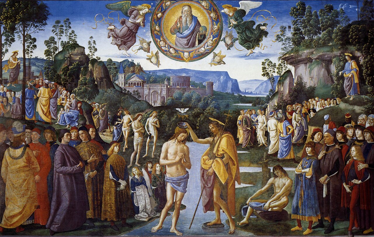The Baptism of Christ by Pietro Perugino