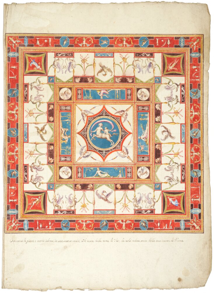 Rome: painted ceiling of an ancient edifice on the Oppio Hill by Pietro Santi Bartoli