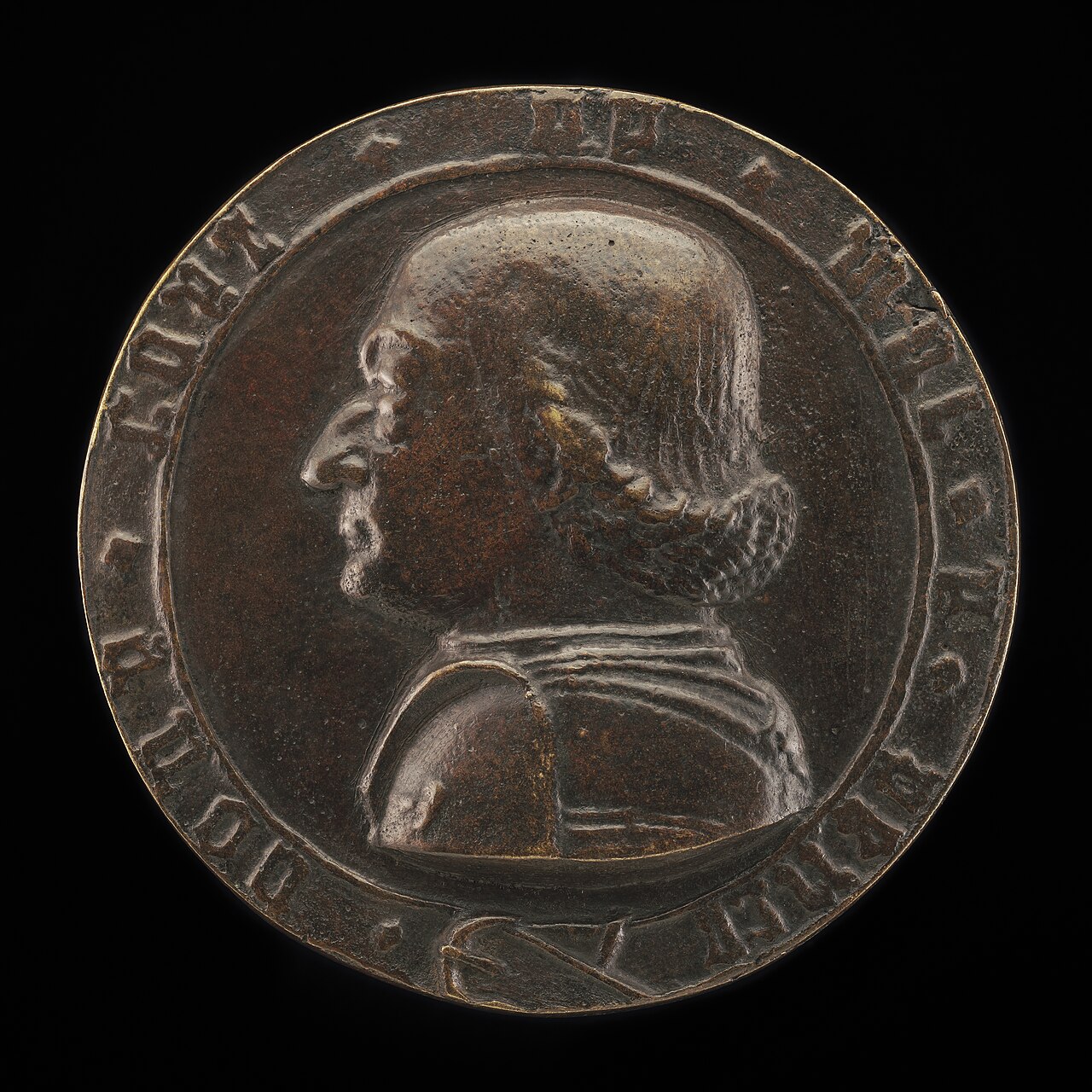 Federigo II of Montefeltro, 1410-1482, First Duke of Urbino 1474 [obverse] by Pietro Torrigiano
