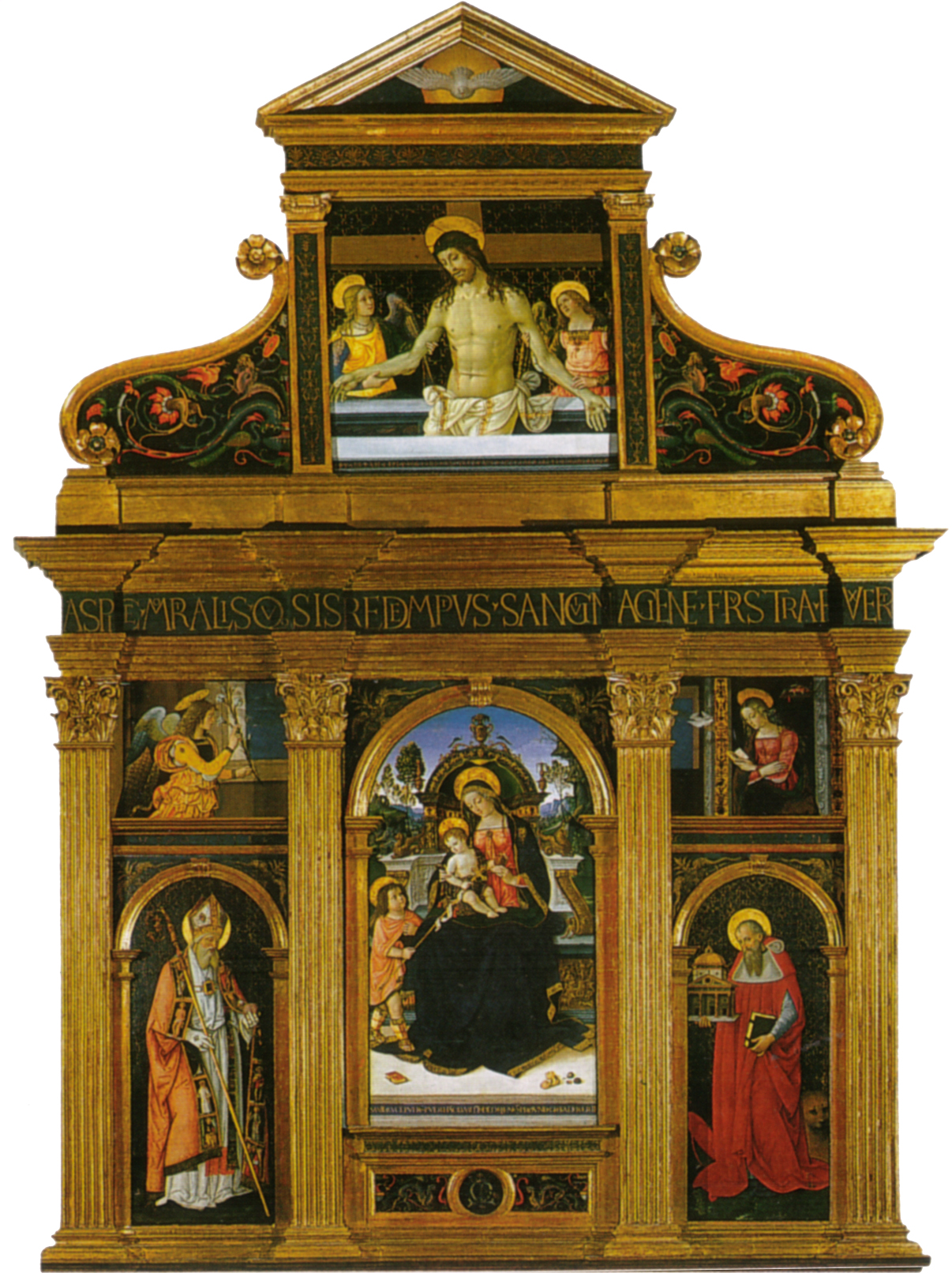 Madonna and Crucifixion and Saints by Pinturicchio