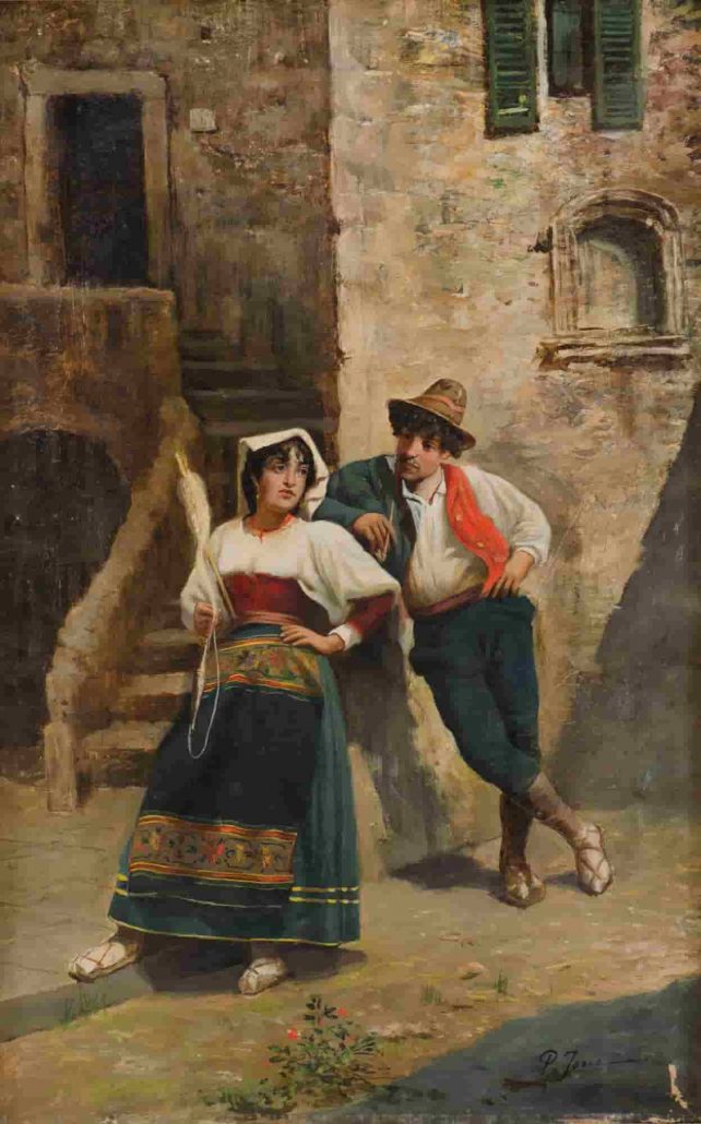 Characters (A couple from Ciociaria) by Pio Joris