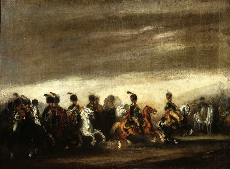 Parade before Napoleon. by Piotr Michałowski