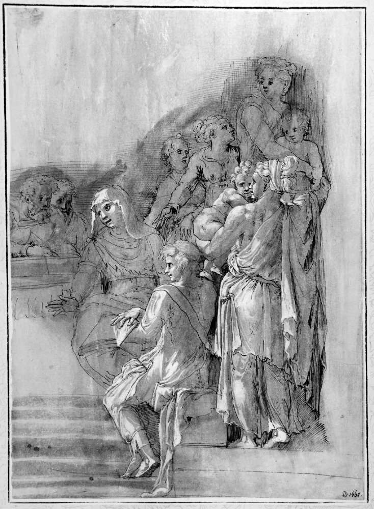 Group of Women and Children by Pirro Ligorio